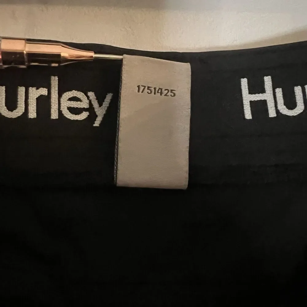 Hurley Men’s Pants Black Jet Set Tech 32W Slim Tapered Stretch Size 32